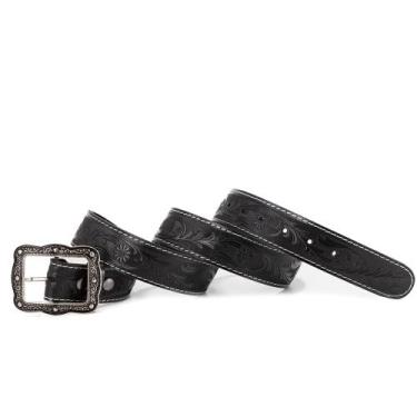 Imagem de Cinto Feminino Moda Country Couro Entalhado Floral Girassol - Pampas C