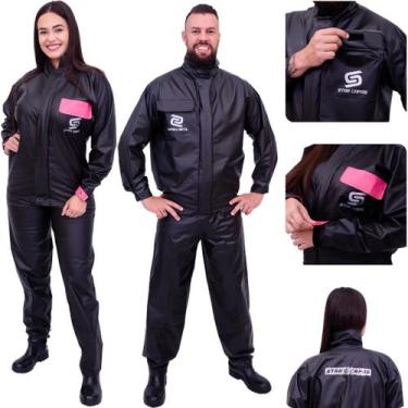 Imagem de Capa de Chuva Motoqueiro e Motoboy PVC Ciclista Impermeável - Star Cap