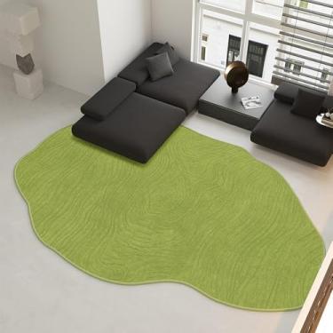 Imagem de Tapete de sala de estar irregular, tamanho grande, tapete de veludo macio, azul escuro, estilo de carpete, decoração para casa, marrom, FQ2126, ED, A, 200X200CM