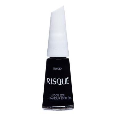 Imagem de Esmalte Risqué Preto Cremoso Eu Sou Esse Glamour Todo 8ml