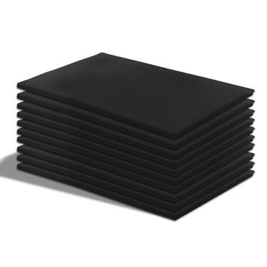 Imagem de Kit 10 Colchonetes de Espuma para Academia e Ginastica em Corvin Preto Bf Colchões