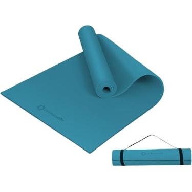Imagem de Primasole Tapete de ioga com alça de transporte para ioga, pilates, fitness e exercícios de chão em casa e academia, 1/4 de espessura (cor verde selva) PSS91NH004A
