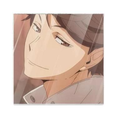Imagem de Tapete de Copo Acrílico Haikyuu Oikawa Tooru (10cm) - Porta-Copos Redo