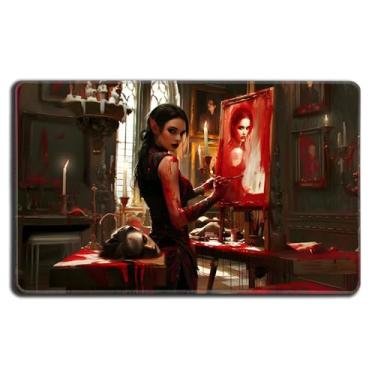 Imagem de Digital Sorcery Studio Card Game Playmat - Premium Stitched Edge - Perfect for MTG Fallout Commander Decks (Blood Artist)