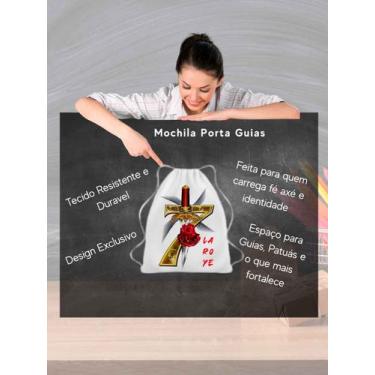 Imagem de Mochila Porta Guia Proteção e Força de Pomba Gira Umbanda e Candomblé 