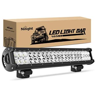 Imagem de Nilight - 60005C-A 50 cm 126 W Spot Flood Combo Barra de Luz LED Luzes Off Road Iluminação Barco Luz de Nevoeiro Luzes de Condução Luz LED Trabalho Luz para Caminhões, 2 Anos de Garantia