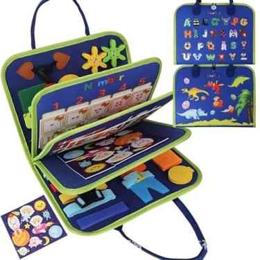 Imagem de Brinquedo educativo montessoriano AZUL Maleta Sensorial Educativa Montessori Atividades Básicas