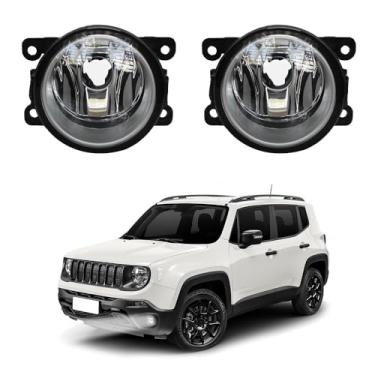 Imagem de Par Farol de Milha para Jeep Renegade 2015 a 2021 Farolete Auxiliar Neblina
