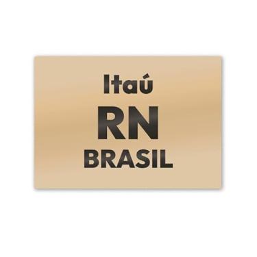 Imagem de Imã de Geladeira Itaú RN MDF 8cm x 5cm para Enfeite