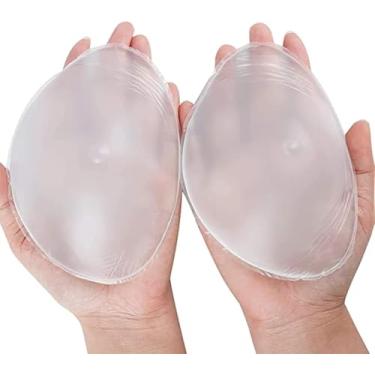 Imagem de Inserções De Sutiã De Silicone Transparente Almofadas Intensificadoras De Mama Em Forma De Triângulo Em Forma De Triângulo Prótese De Mastectomia De Seio F, CC~cup（600g/pair）