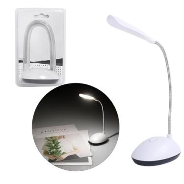Imagem de Luminária de Mesa LED Flexível e Dobrável com 4 Modos de Cor – Luz Noturna para Leitura, Estudo e Escritório – Portátil, Sem Fio, Movida por Pilhas AAA