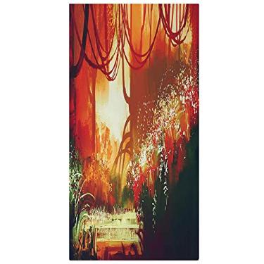 Imagem de Película de privacidade para janela de fantasia, janela decorativa 3D, decalques de vitrais, adesivo de janela aderente estática não adesivo, L90 x C 190 cm laranja verde