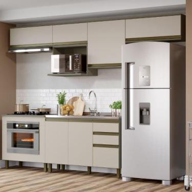 Imagem de Cozinha Modulada 280cm Apê 7 Portas 2 Gavetas Connect Henn - Duna/Cris