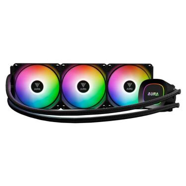 Imagem de Water Cooler Gamdias Aura GL360 Lite (AMD / Intel) - 360mm - Iluminação aRGB - Preto