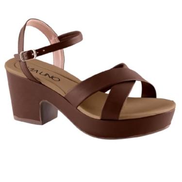 Imagem de Sandalia Via Uno De Salto Ref 821005sdavv Marrom Escuro 039