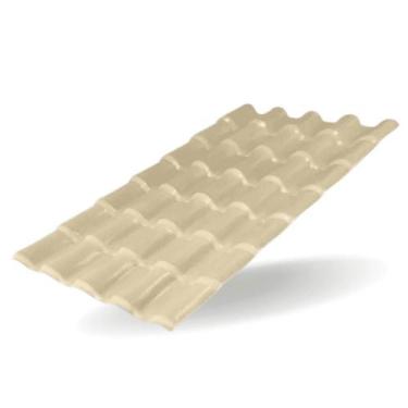 Imagem de Telha Colonial de PVC Marfim Lux Telhas 2,30m x 0,88m