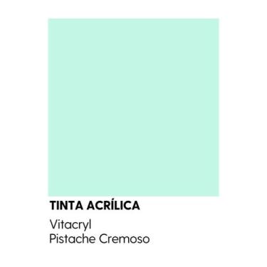 Imagem de Tinta Emborrachada Acetinada Verdes - Vitacryl, Pistache Cremoso, 3,6 