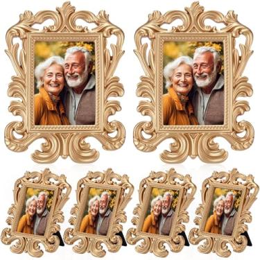 Imagem de Geelin 6 peças de porta-retratos Dia dos Mortos Día De Los Muertos Expositor de mesa para Dia dos Mortos adereços de decoração mexicana, decoração de escritório em casa, lembrancinhas de festa de