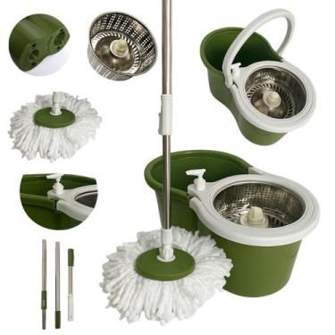 Imagem de Mop Giratório 360º 14 Litros com Dispenser para Sabão Cabo 1,60m para 