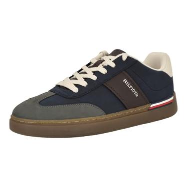 Imagem de Tommy Hilfiger Tênis masculino Jivlin, Cinza escuro/azul escuro Multi 020, 42