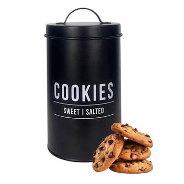 Imagem de Pote Para Biscoito Manhattan Lata Com Tampa Organizador 1,6L - Haüskra