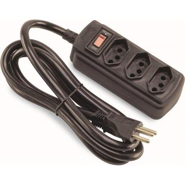 Imagem de Filtro de Linha 3 Tomadas 1,5m 20a Preto Force Line