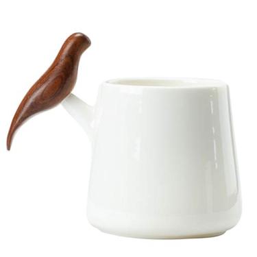 Imagem de Caneca de casal de cor pura com alças especiais Copos de cerâmica fortes de alta qualidade Copos de café com design inovador Copos de água para escritório e casa 400 ml Caneca de café (Cor: Dourado