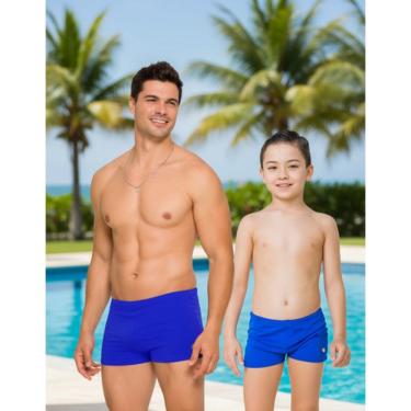 Imagem de Sunga Masculina Boxer Tal Pai Tal Filho Praia Verão Uv50 Pis