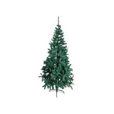 Imagem de Árvore de Natal Completa Pinheiro 2,40m - 1400 Galhos Cheios Verde Premium com Pé de Ferro, Decoração para Casa e Festas (Verde) realista e durável