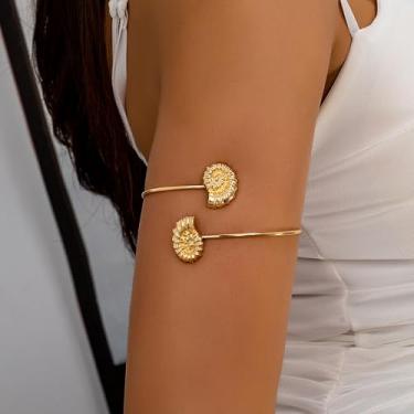 Imagem de Bracelete de braço dourado para mulheres, joias de deusa grega, bracalets de Halloween