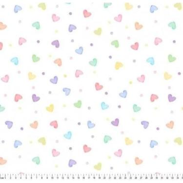 Imagem de Tecido Tricoline Digital Corações - Tecidos Caldeira - 50 x 150 cm - I