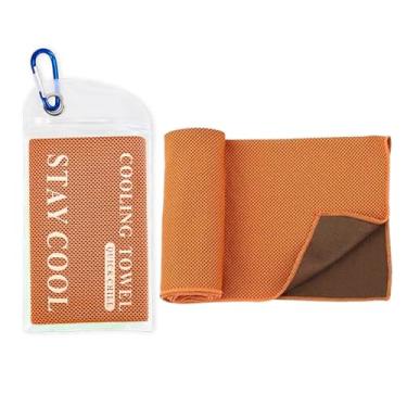 Imagem de Toalhas refrescantes (119 x 30 cm) para pescoço e rosto, toalha de gelo para clima quente, toalhas de ginástica macias e respiráveis, toalha de microfibra para treino, ioga, corrida, acampamento