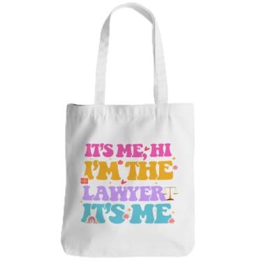 Imagem de I'm the LawyerLawyer Gifts Prosecutor reutilizáveis sacolas de compras de praia sacola de lona para mulheres trabalho academia compras Natal aniversário graduação apreciação jdge advogado estudante