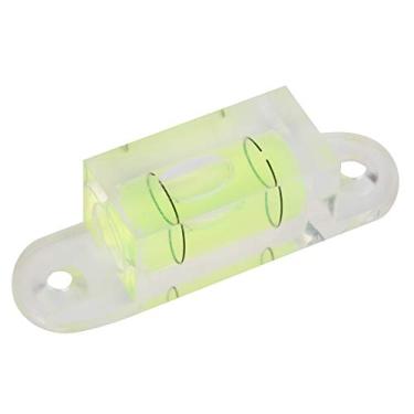 Imagem de Bolha de nível de bolha com furos de montagem, plástico ABS verde 5,5 x 1,5 x 1,5 cm, para calibração de equilíbrio