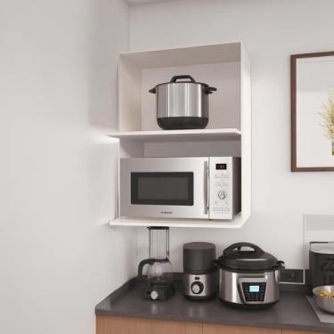 Imagem de Suporte De Parede Para Microondas E Forno Madeira Mdf Premium Acabamen