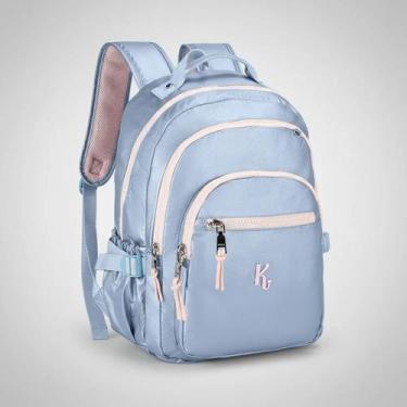 Imagem de Mochila Kika Feminina Metalizada Moderna Escolar C/ Chaveiro - D Prese