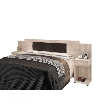 Imagem de Cabeceira Box Bruna Amarula Com Capitonê Marrom