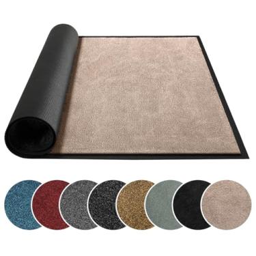 Imagem de Mibao Tapete de porta antisujeira para ambientes internos e externos, impermeável para todas as estações, tapete de entrada antiderrapante resistente, tapete de entrada absorvente de baixo perfil, 152