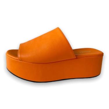 Imagem de Tamanco Flatform Feminino Plataforma Color - Jessica Leal Shoes, Laran