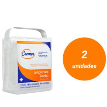 Imagem de Lenço Para Banho No Leito Higiene Cremer 2 Pacotes Com 100 Un