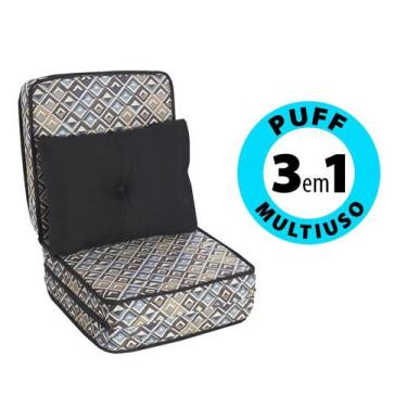 Imagem de Puff Colchonete Dobrável / Sofá 3 em 1 + Travesseiro Solteiro BF Colch