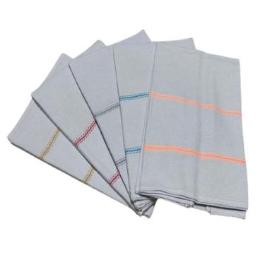 Imagem de Pano De Prato Lomaer Sacaria 45x 71cm c/ Barra p/ Bordar 12 Unidades