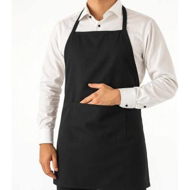 Imagem de Avental Oxford C/Bolso Reforçado Cozinha Churrasque Preto
