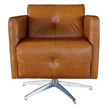 Imagem de Poltrona Giratória Astana Couro Marrom