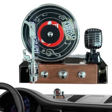 Imagem de Refrogerador de ar automotivo para toca-discos - de aromaterapia com rotação de 360 graus movido a energia solar para decoração de interiores automotivos