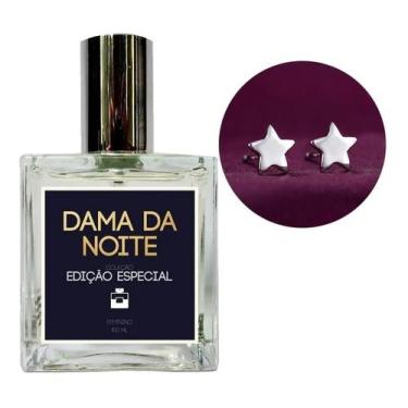 Imagem de Perfume Feminino Dama Da Noite + Brinco Prata Estrela - Essência Do Br