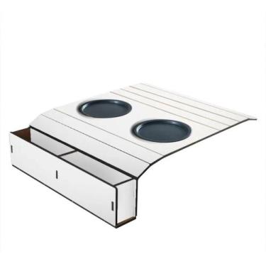 Imagem de Suporte Porta Copos Com Porta Controle Braço Sofá Casa - Cia Laser