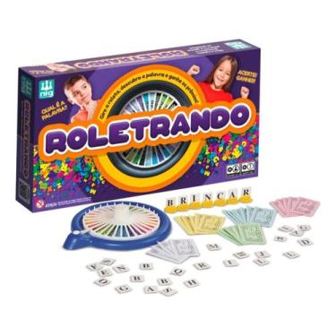 Imagem de Jogo Infantil De Tabuleiro Roletrando Clássico De Girar A Roleta Roda 