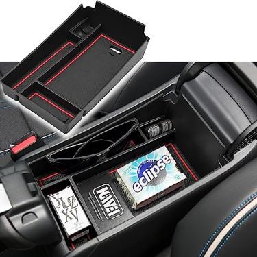 Imagem de HGWEI Bandeja organizadora de console central compatível com acessórios Honda HRV 2023 2024 2025 2026, caixa de armazenamento de apoio de braço para HRV EX/EX-L/LX/SE/Sport/Touring, acabamento