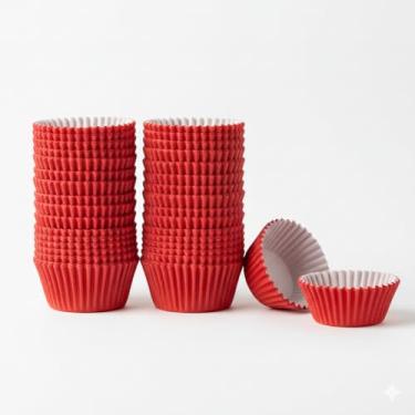 Imagem de Forminhas para Doces Tema Vermelho — Decoração de Festa Infantil, Lembrancinha, Mesa de Doces Personalizada — Kit com 100 unidades